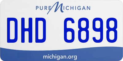 MI license plate DHD6898