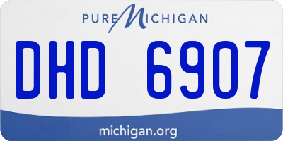MI license plate DHD6907