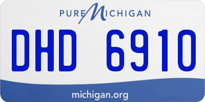 MI license plate DHD6910