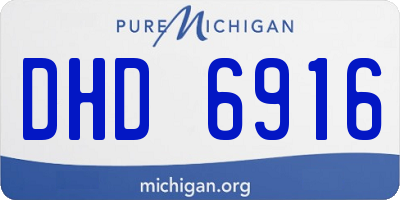 MI license plate DHD6916
