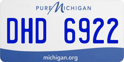 MI license plate DHD6922