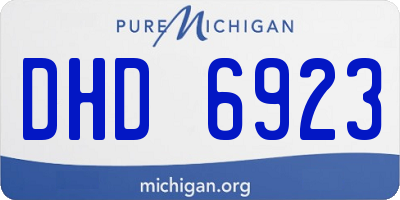 MI license plate DHD6923