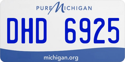 MI license plate DHD6925