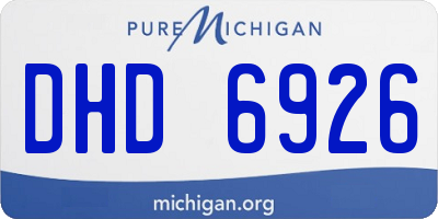 MI license plate DHD6926