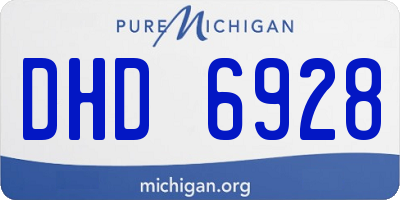 MI license plate DHD6928