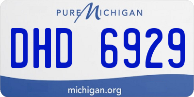 MI license plate DHD6929