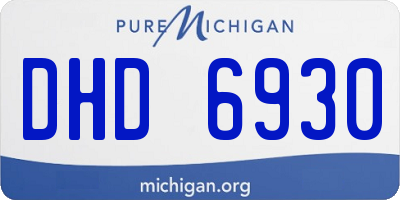 MI license plate DHD6930
