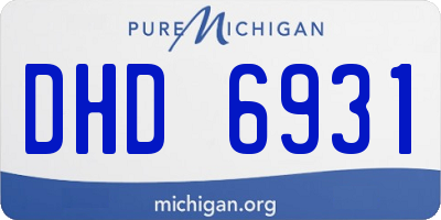 MI license plate DHD6931
