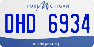 MI license plate DHD6934