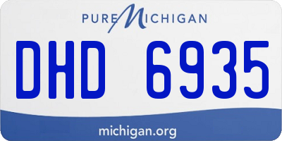 MI license plate DHD6935