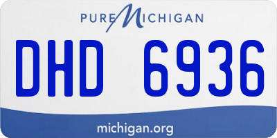 MI license plate DHD6936