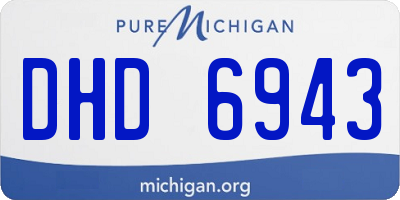 MI license plate DHD6943
