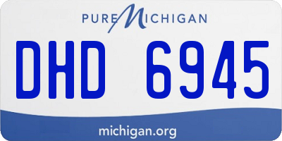 MI license plate DHD6945