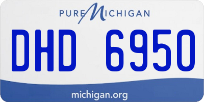MI license plate DHD6950