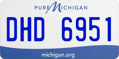 MI license plate DHD6951