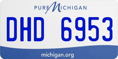 MI license plate DHD6953