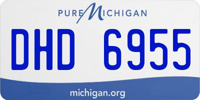 MI license plate DHD6955