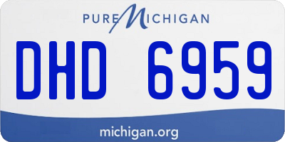 MI license plate DHD6959