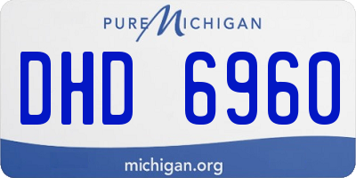 MI license plate DHD6960