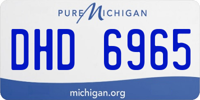 MI license plate DHD6965