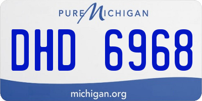 MI license plate DHD6968