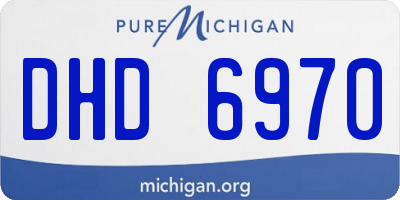 MI license plate DHD6970