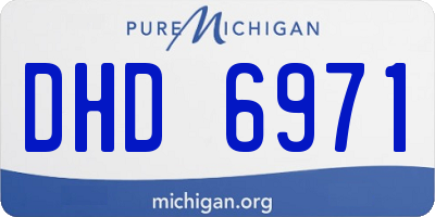 MI license plate DHD6971