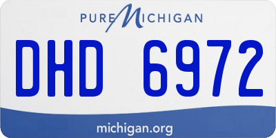 MI license plate DHD6972