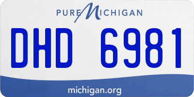 MI license plate DHD6981