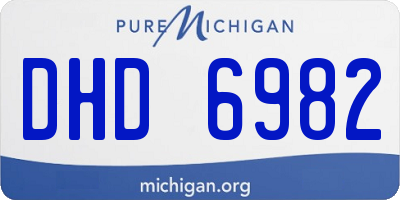 MI license plate DHD6982