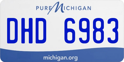 MI license plate DHD6983