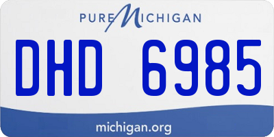 MI license plate DHD6985