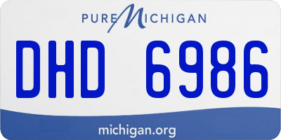 MI license plate DHD6986