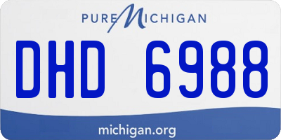 MI license plate DHD6988