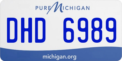 MI license plate DHD6989