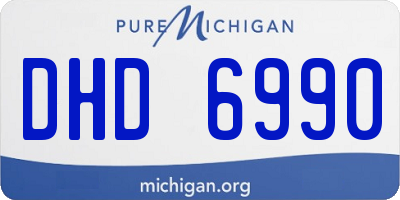 MI license plate DHD6990