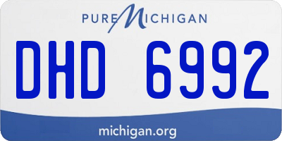 MI license plate DHD6992