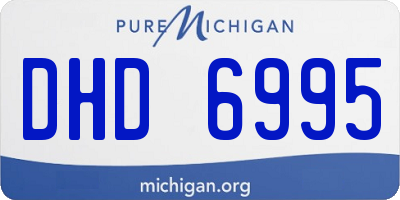 MI license plate DHD6995