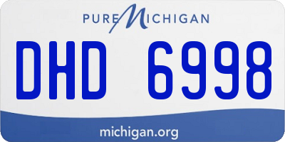 MI license plate DHD6998