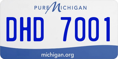 MI license plate DHD7001