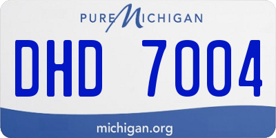 MI license plate DHD7004