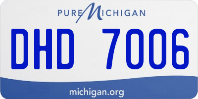 MI license plate DHD7006