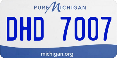 MI license plate DHD7007
