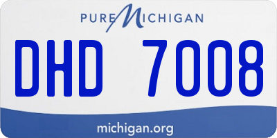 MI license plate DHD7008