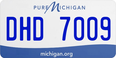 MI license plate DHD7009