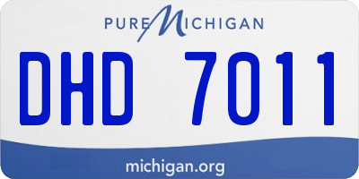 MI license plate DHD7011