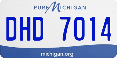 MI license plate DHD7014