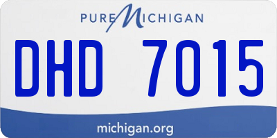 MI license plate DHD7015