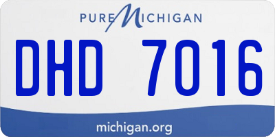 MI license plate DHD7016