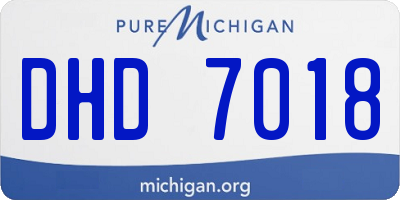 MI license plate DHD7018